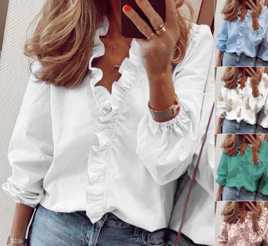 blusa con volante