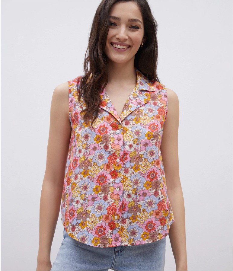 blusa flores formula joven el corte ingles