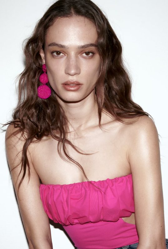 pendientes fucsia