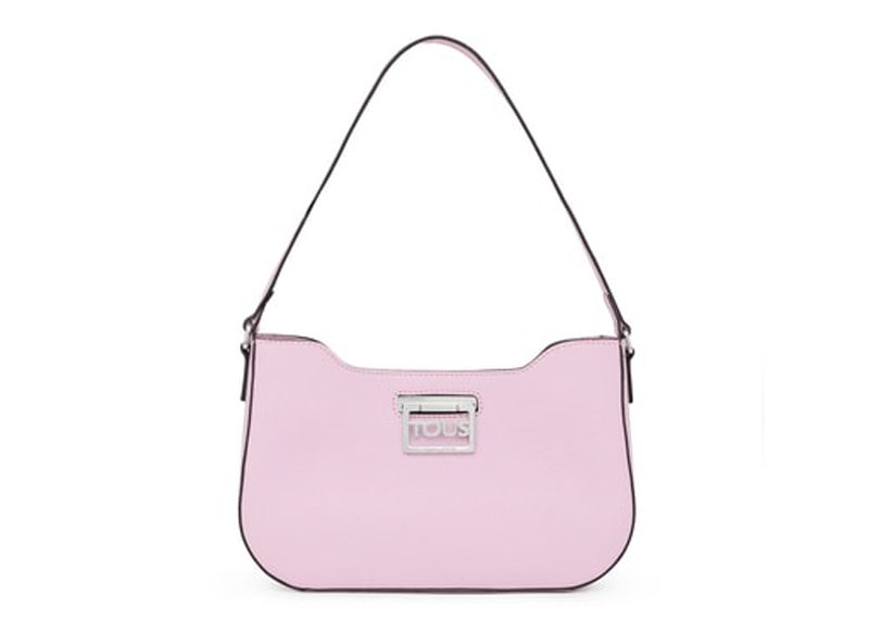 BOLSO BAGUETTE DE PIEL MALVA TOUS LEGACY