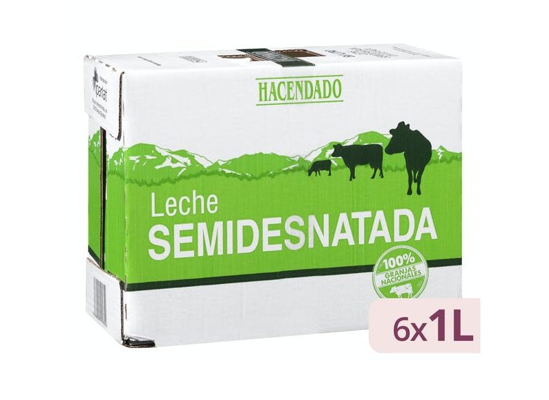 LECHE SEMIDESNATADA HACENDADO, LA MEJOR PARA LA OCU