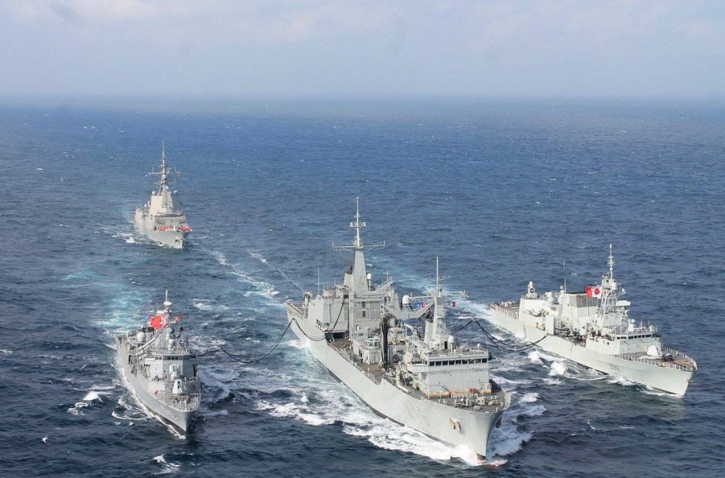 La gasolinera flotante española de la flota naval de la OTAN 2 Moncloa 1 SNMG2 Moncloa