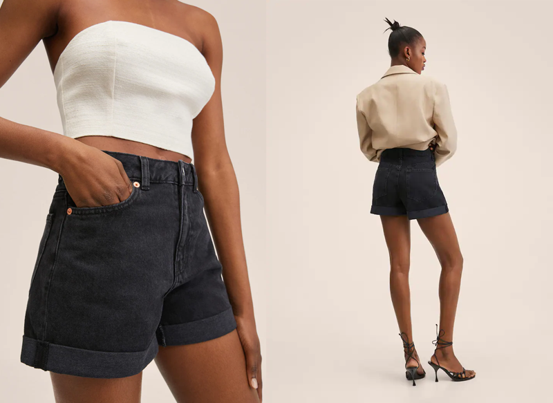 SHORT VAQUERO MOM-FIT, A LA VENTA EN MANGO