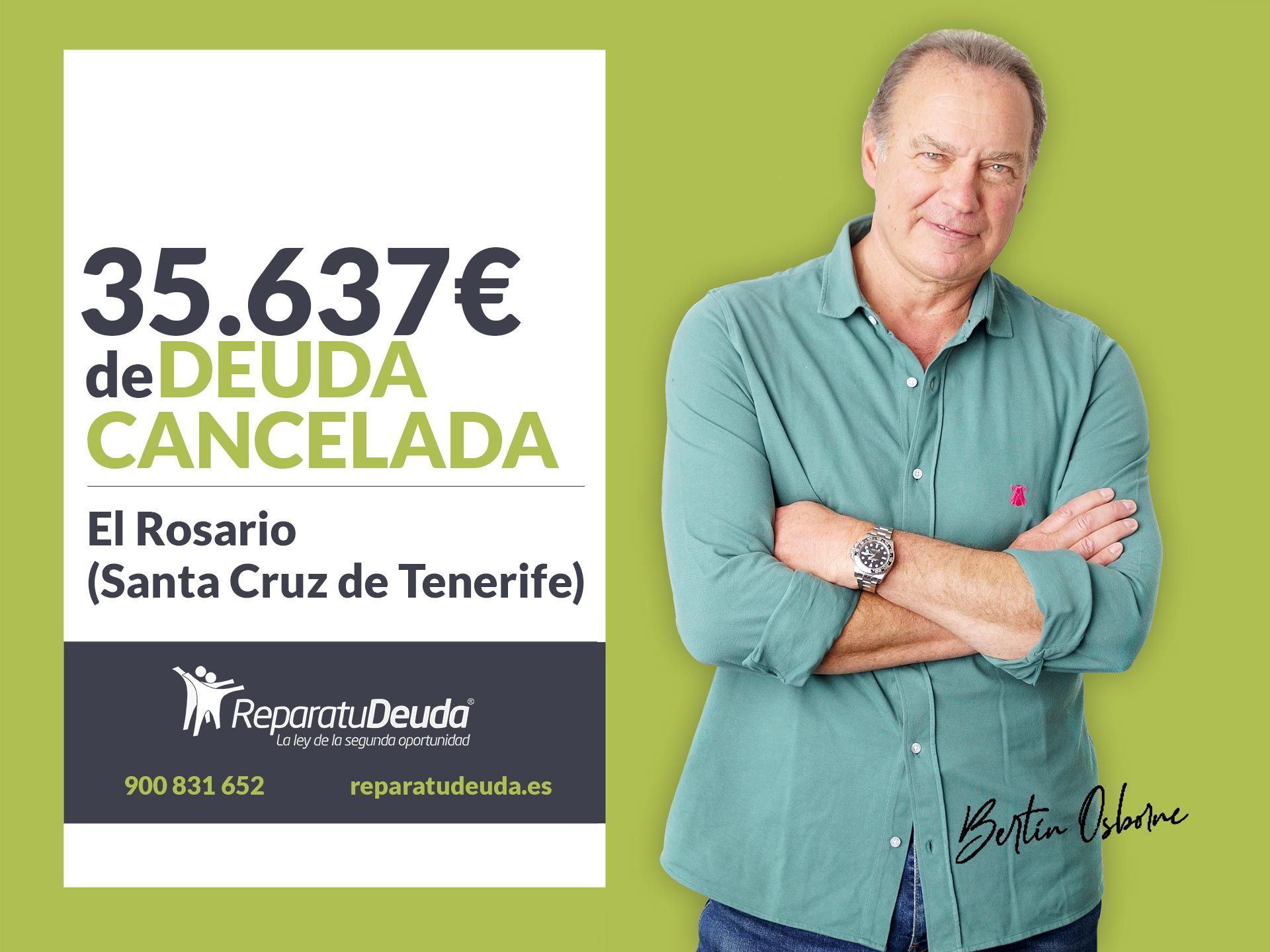 Repara tu Deuda Abogados cancela 35.637 ? en El Rosario (Santa Cruz de Tenerife) con la Ley de Segunda Oportunidad