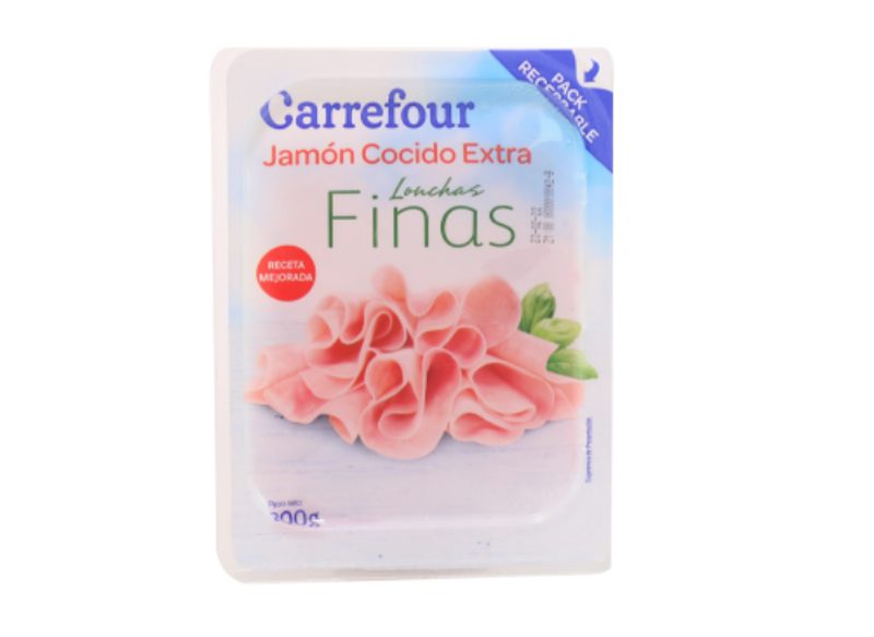 JAMÓN COCIDO EXTRA CARREFOUR FINAS LONCHAS, EL JAMÓN YORK QUE COMPLETA EL PODIO DE LA OCU