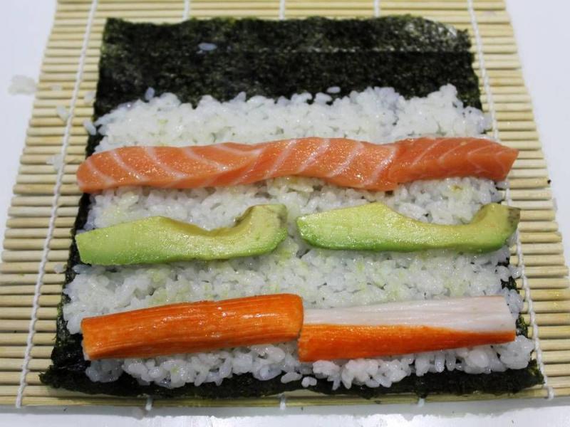 Ingredientes para preparar sushi en casa