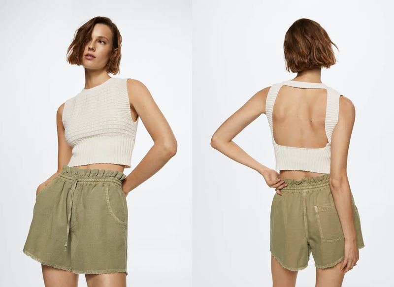 SHORT ALGODÓN CINTURA ELÁSTICA DE MANGO