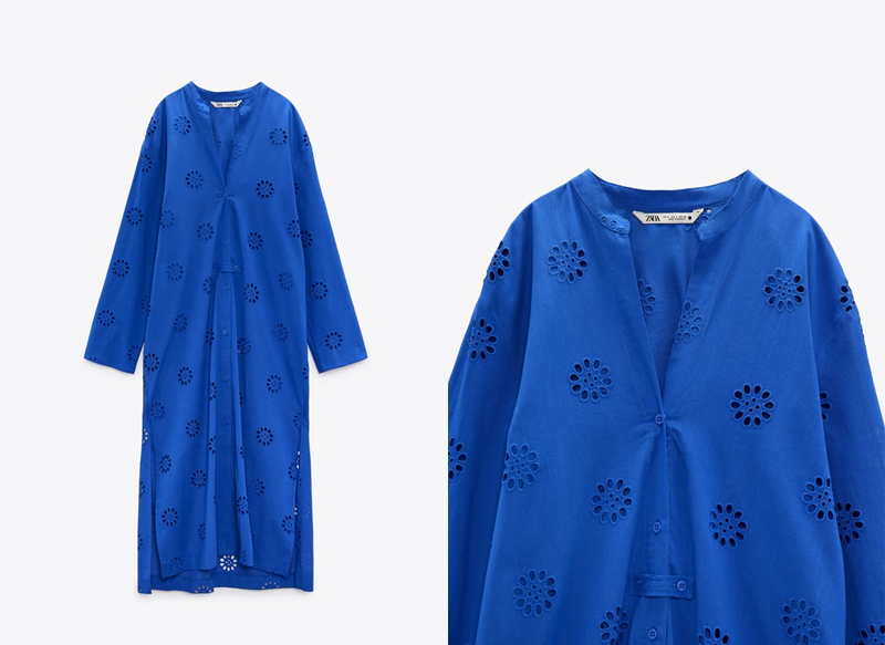 VESTIDO TÚNICA BORDADOS DE ZARA