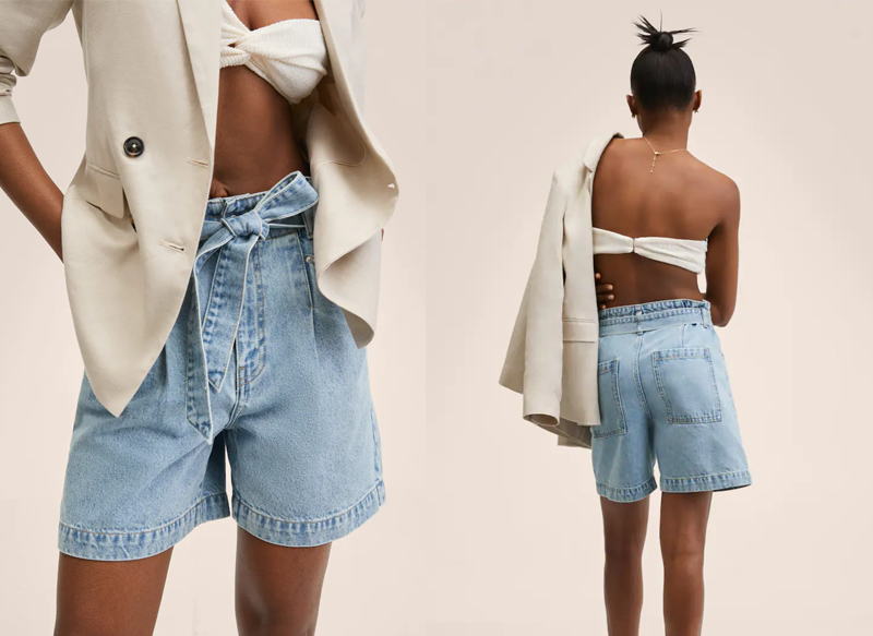 SHORT VAQUERO PAPERBAG DE MANGO