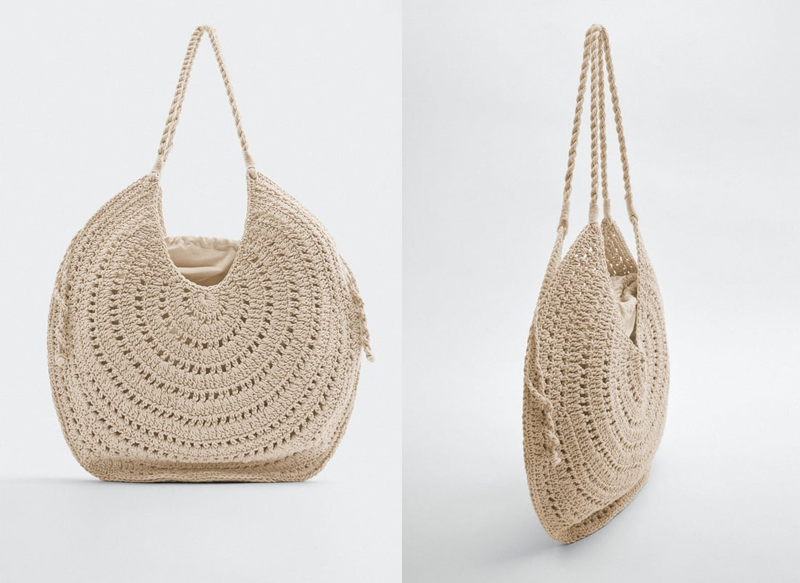 BOLSO SHOPPER TEJIDO REDONDO DE ZARA