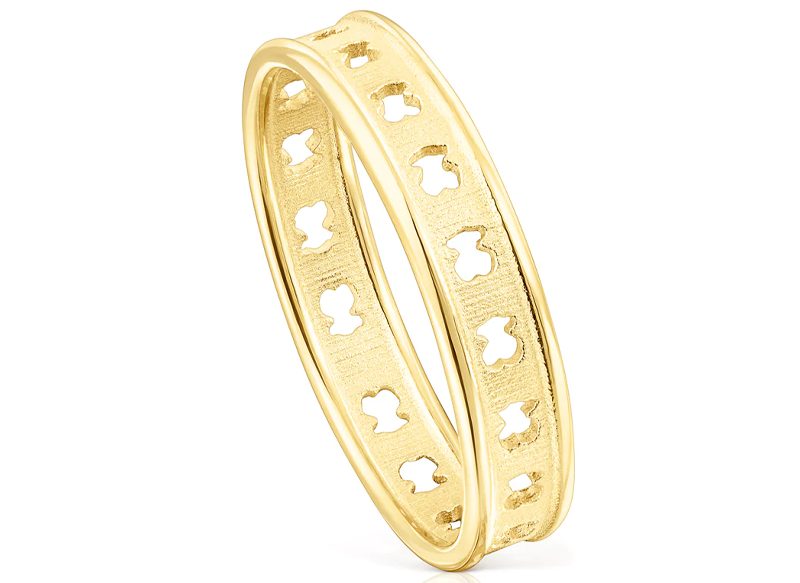 ANILLO PLATA VERMEIL CON SILUETAS DE OSO TOUS BEAR ROW