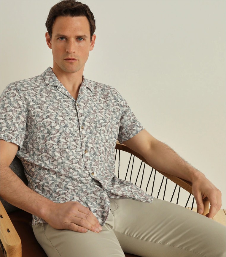 camisa classic estampada dustin