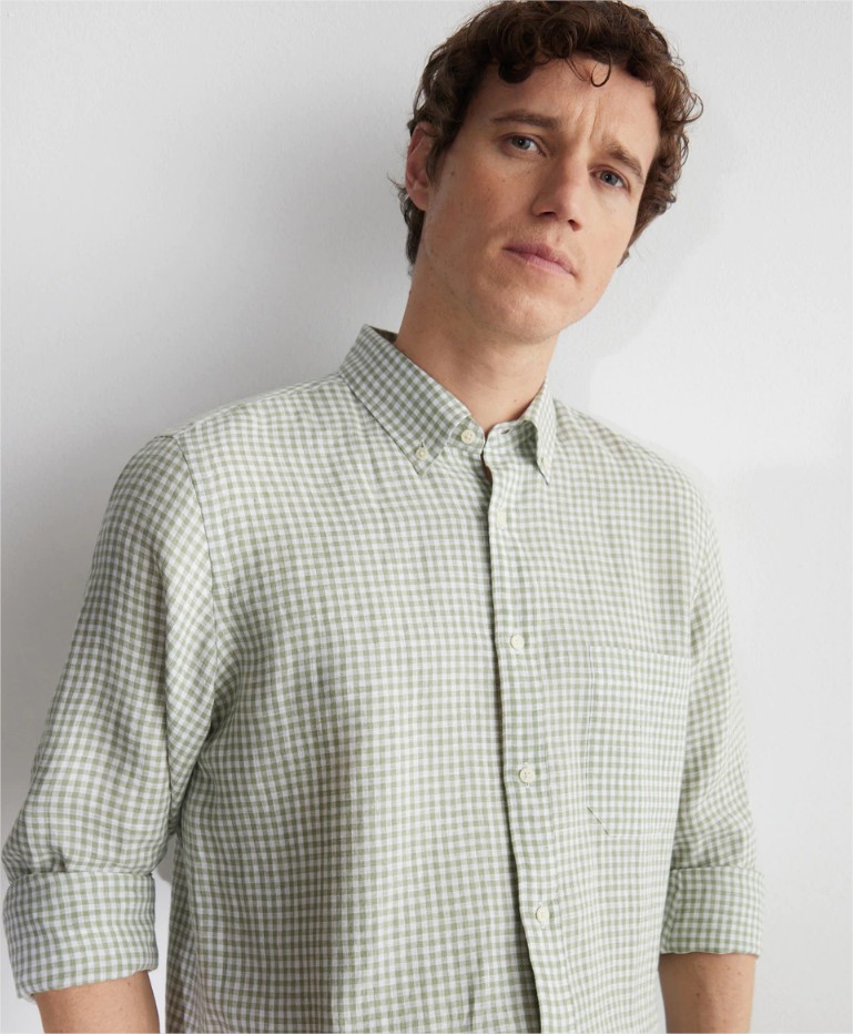 camisa classic lino cuadros emidio tucci el corte ingles