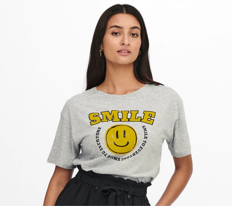 camiseta dibujo smile jdy