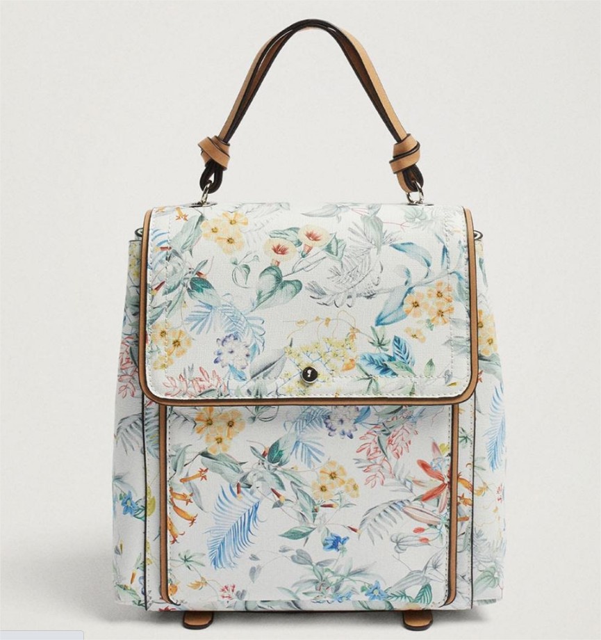 mochila estampado flores parfois el corte ingles