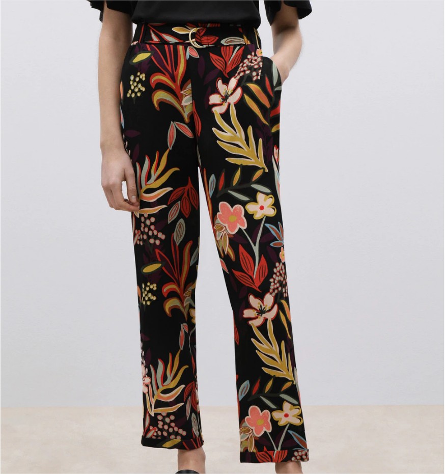 pantalon fluido flores formula joven el corte ingles