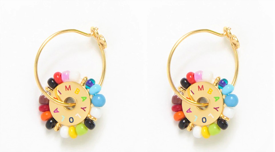 pendientes aro abalorios bimba y lola el corte ingles