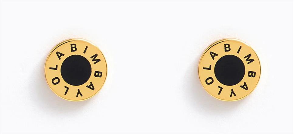 pendientes logo dorados bimba y lola