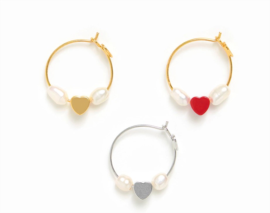 set pendientes corazones mini bimba y lola el corte ingles