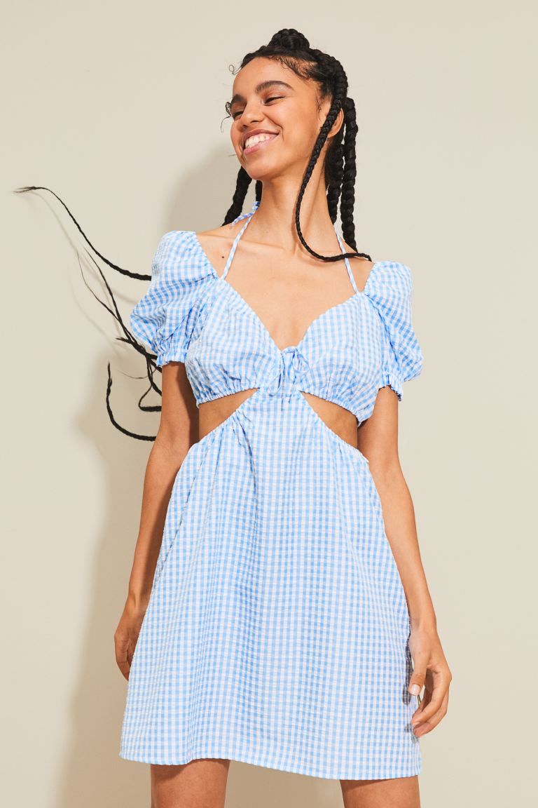 vestido cut out H&M