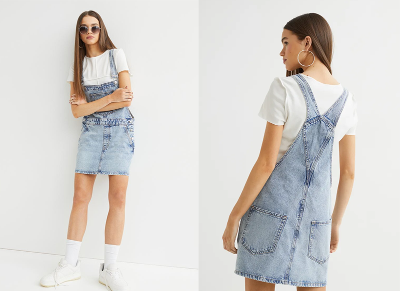 VESTIDO PETO EN DENIM DE H&M