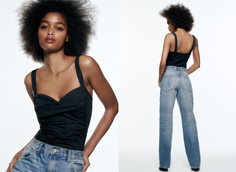BODY DRAPEADO TIRANTES DE ZARA