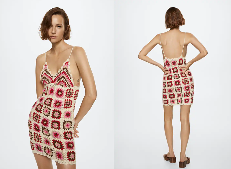 VESTIDO CROCHET ALGODÓN DE MANGO