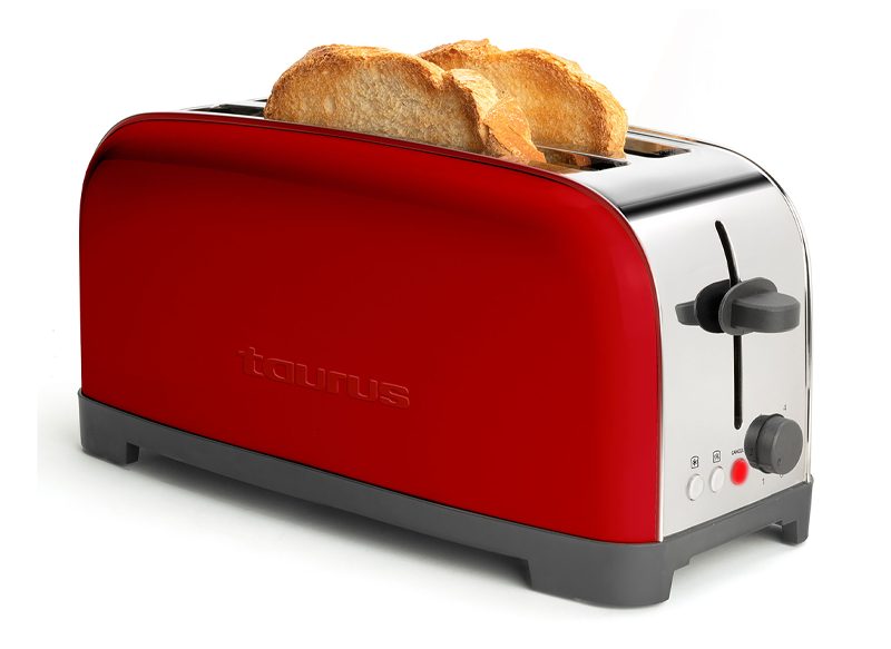 TOSTADOR TAURUS VINTAGE RED, REBAJADO EN ALCAMPO