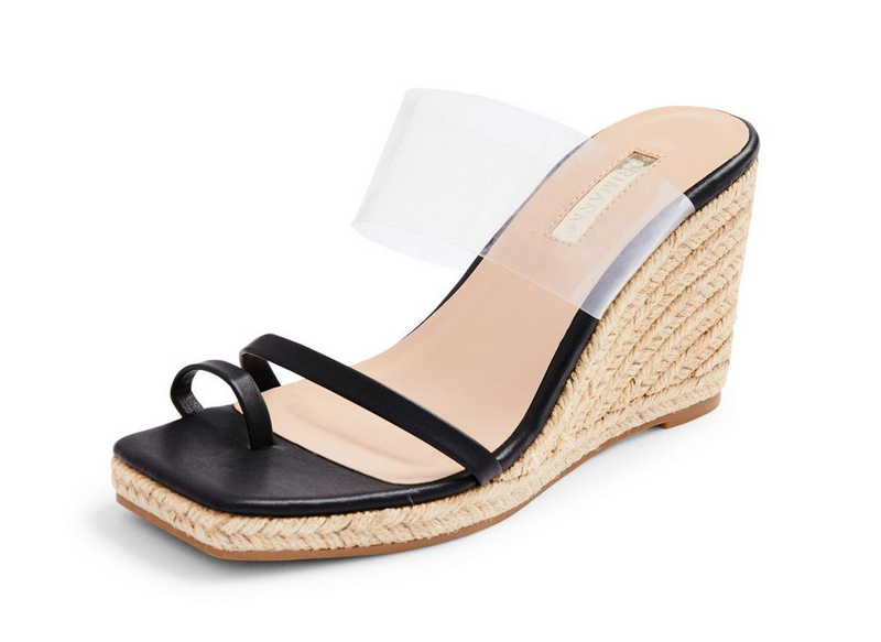 SANDALIAS DE CUÑA CON TIRA TRANSPARENTE DE PRIMARK
