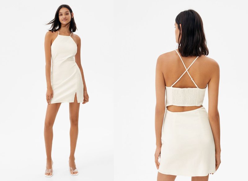 VESTIDO MINI CUELLO HALTER DE BERSHKA