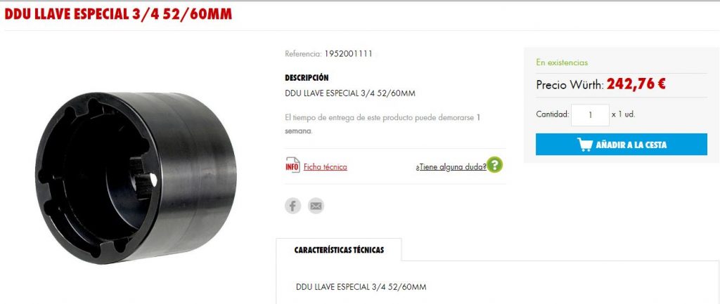 Würth se hace de oro a costa del Ejército y la UME paga casi el doble por sus herramientas 5 Moncloa PRODUCTO 4 Moncloa