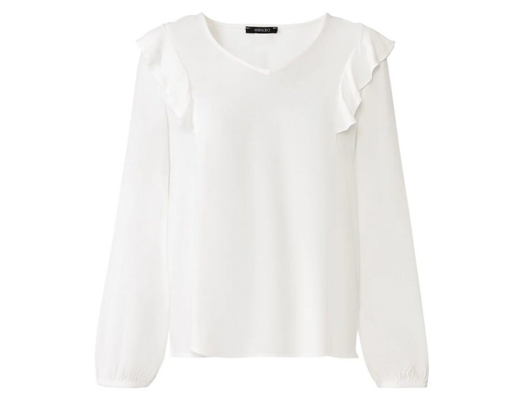 Blusa de viscosa blanca para mujer