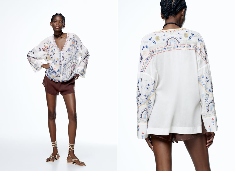 BLUSA BORDADA DE ZARA