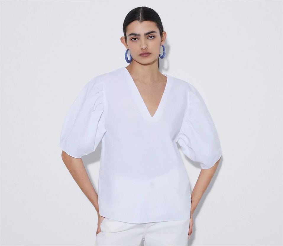 blusa blanco adolfo dominguez el corte ingles