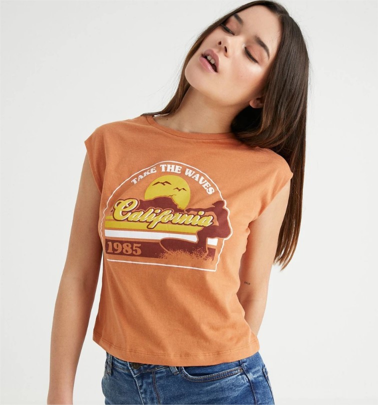 camiseta estampado california inside el corte ingles