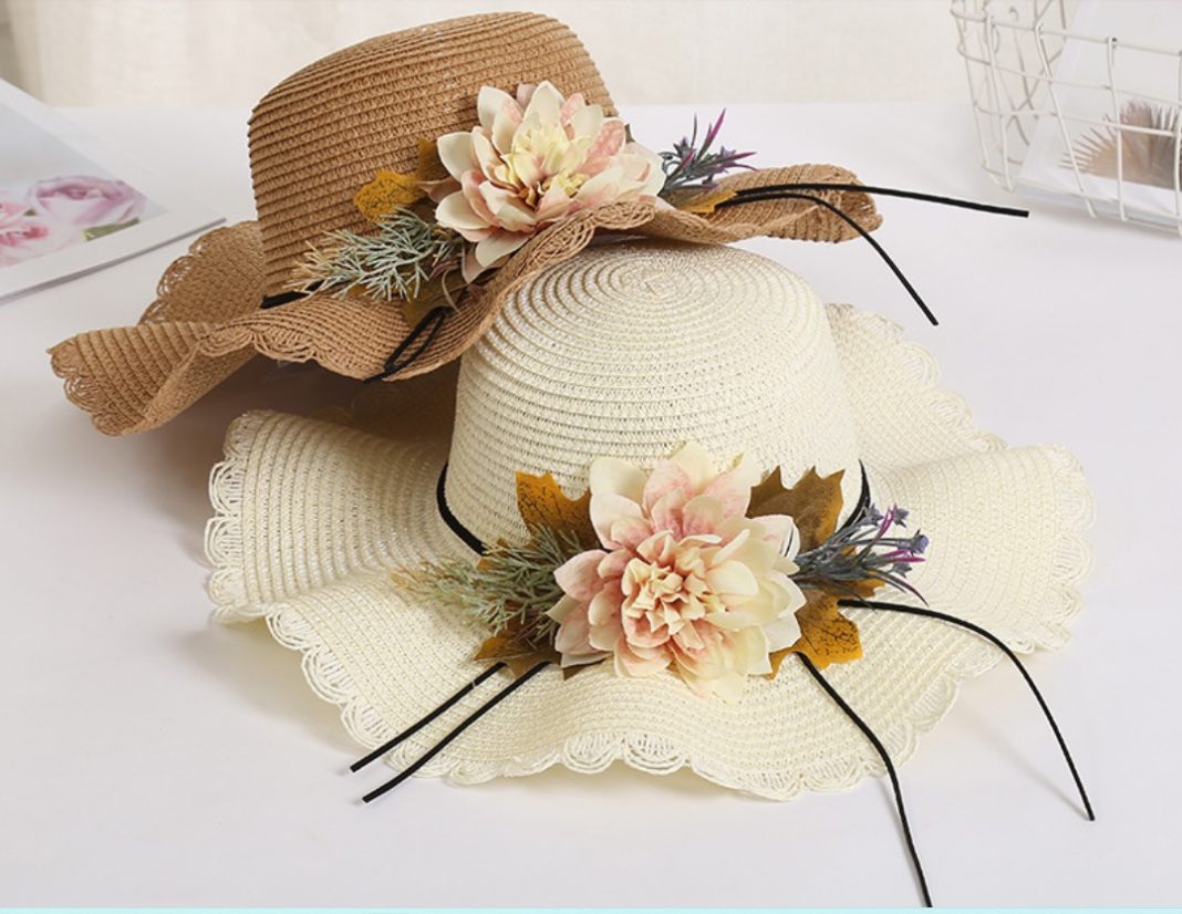 gorro con flores