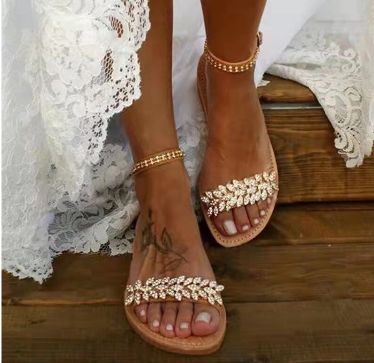 sandalias con brillantes