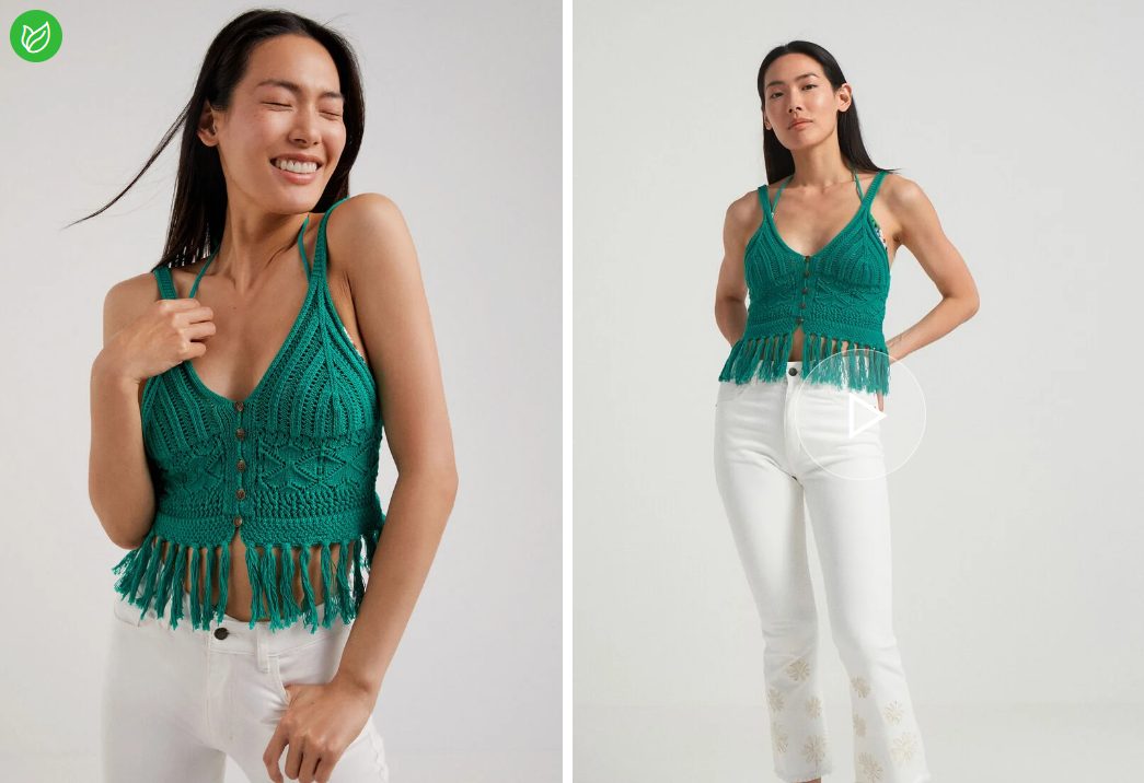 top crochet desigual