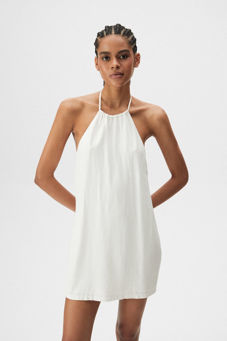vestido corto halter