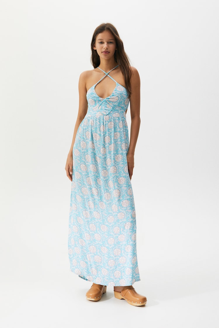 vestido largo flores