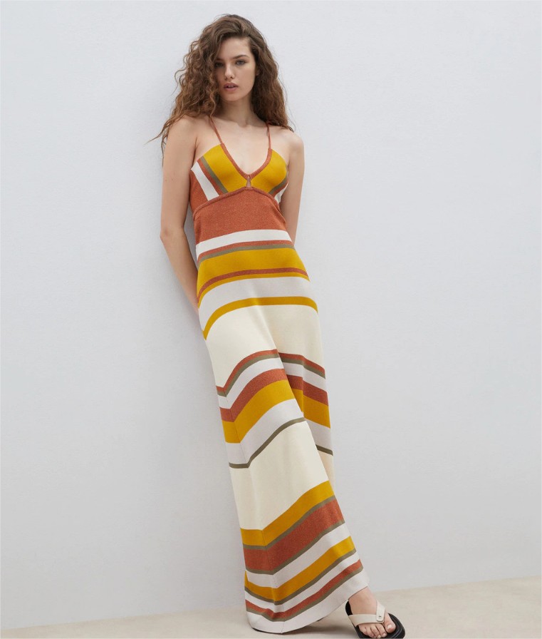 vestido largo rayas