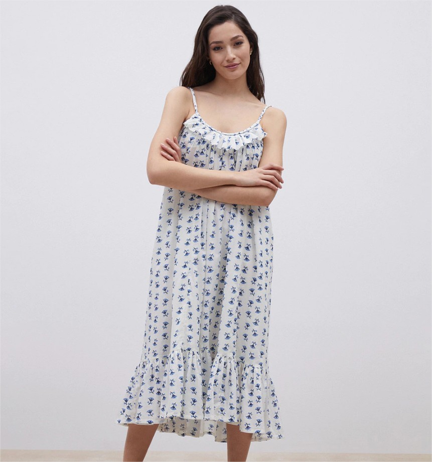 vestido midi estampado floral formula joven el corte ingles