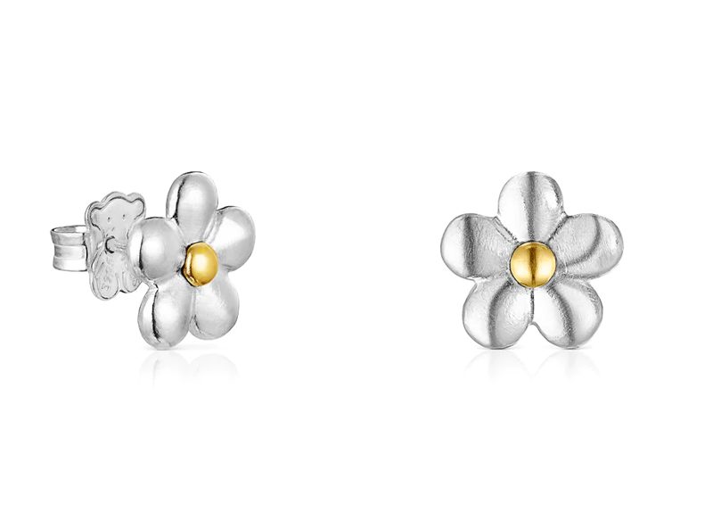 PENDIENTES FLOR BICOLOR FRAGILE NATURE