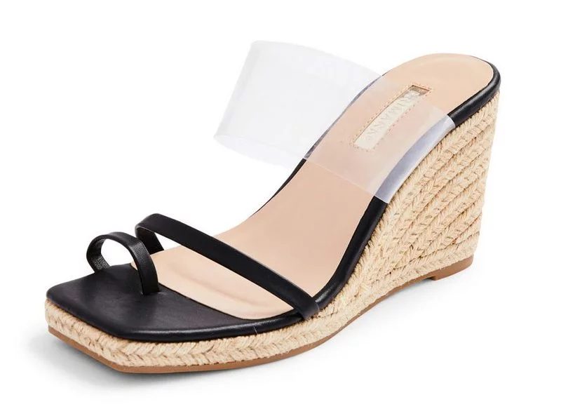 SANDALIAS DE CUÑA NEGRAS