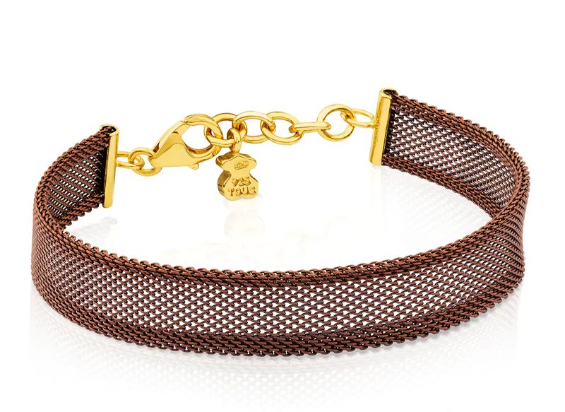 PULSERA DE ACERO Y PLATA VERMEIL ICON MESH