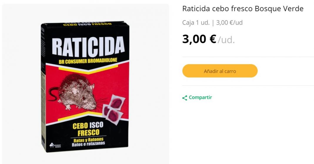 Raticida cebo fresco de Bosque Verde