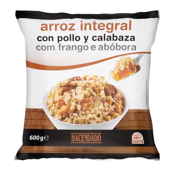 Sin arroz integral con pollo y calabaza en Mercadona