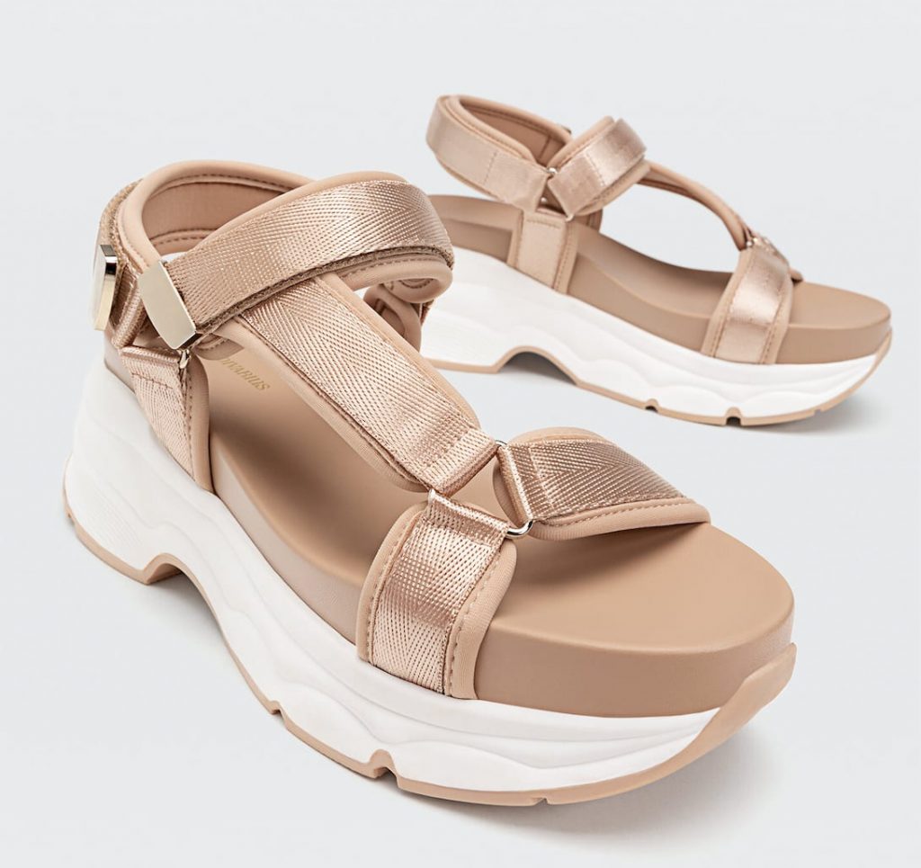 sandalias planas sport stradivarius