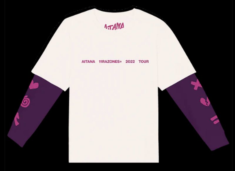 CAMISETA DE MANGA LARGA '11 RAZONES+ TOUR'
