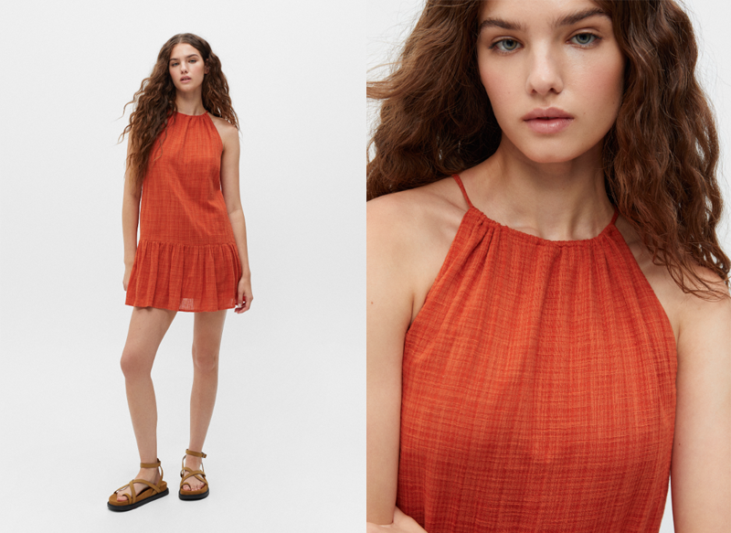 VESTIDO CORTO HALTER DE PULL&BEAR